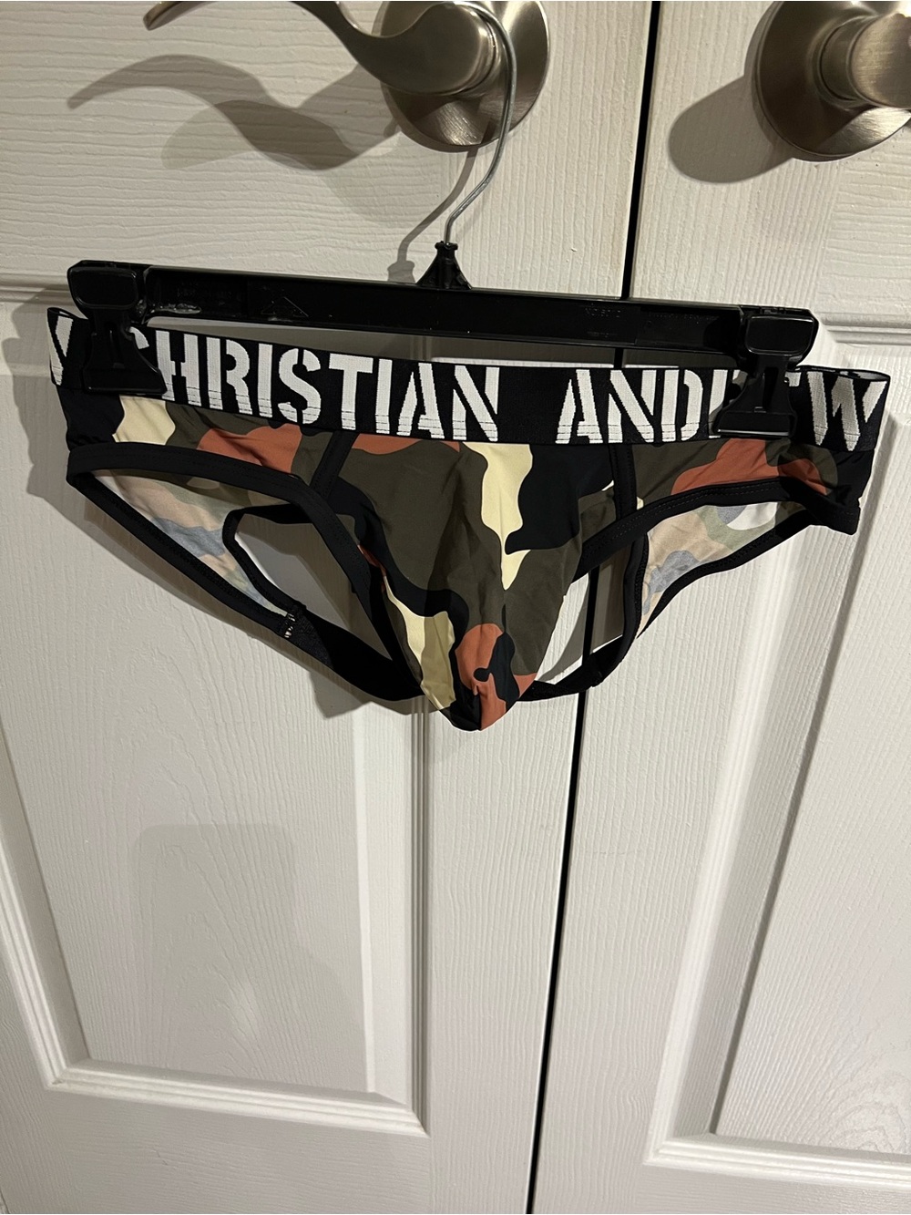Andrew Christian Zebra Print Bikini Briefs - Black, White, Beige